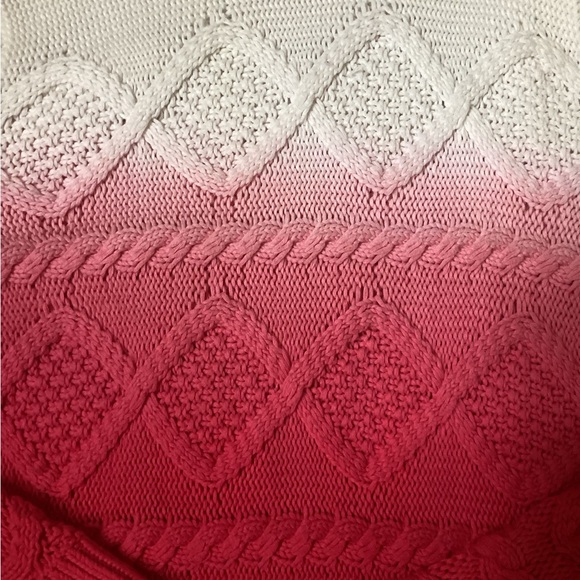 Vintage Style Tommy Hilfiger Pink Ombre Cable Chunky Sweater L - Picture 2 of 7